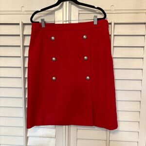 Talbots Red Button Detail‎ Skirt Size 10